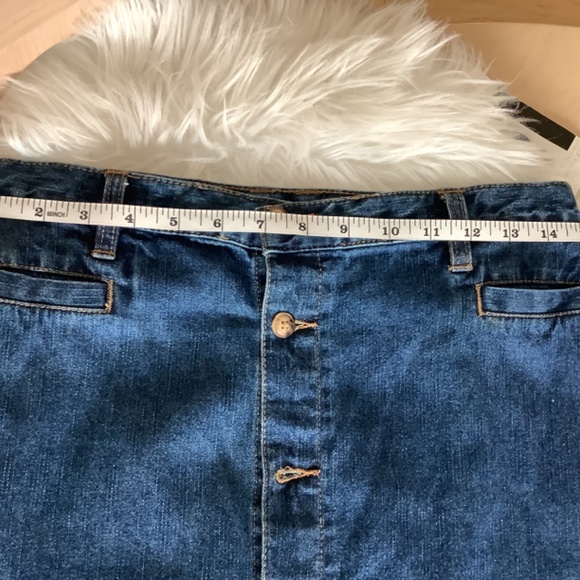 White Stagg Maxi Jean Skirt Size 14 - Picture 4 of 7